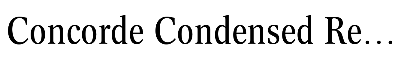 Concorde Condensed Regular